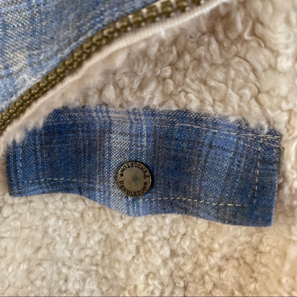 Pendleton Plaid Shearling Wool Shacket - image 2